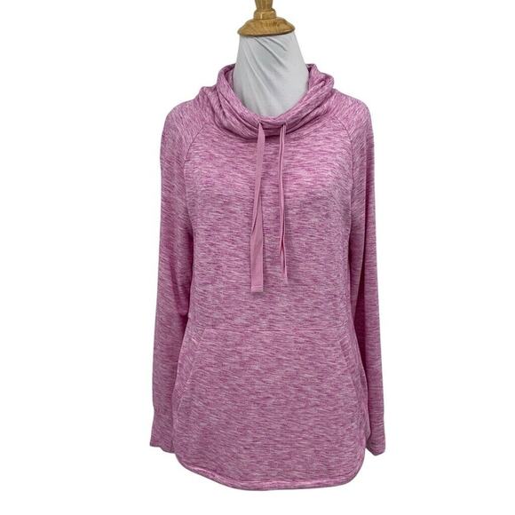 T By Talbots Sweatshirt Womens XS Extra Small Corsage Fleece Lined Funnel Neck - Picture 1 of 12